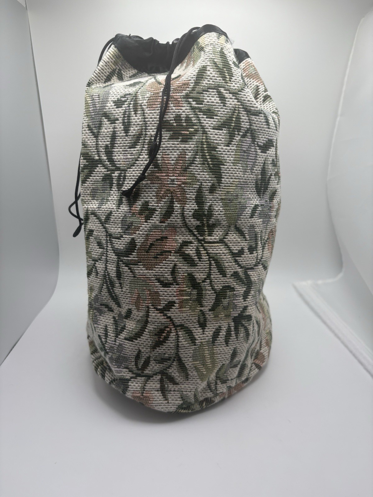 Vintage Tapestry Drawstring Bag Japan Makeup Travel Toiletries Multipurpose