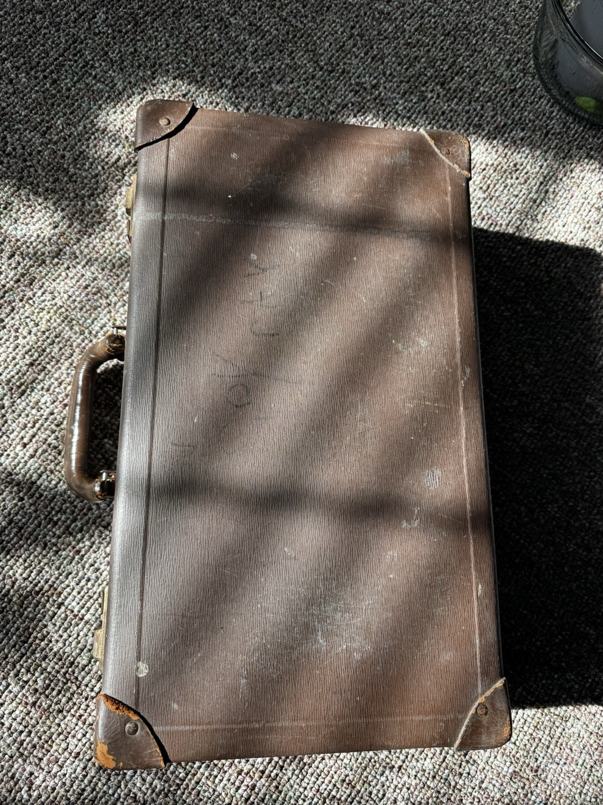 Vintage National Biscuit Company Hard Brief Case Brown Rare Find Collectible