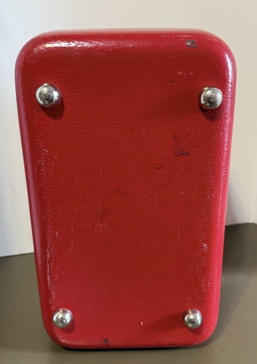 Vintage Hawthorn Luggage Red Leather Train Case Luggage MakeUp Cosmetic Case