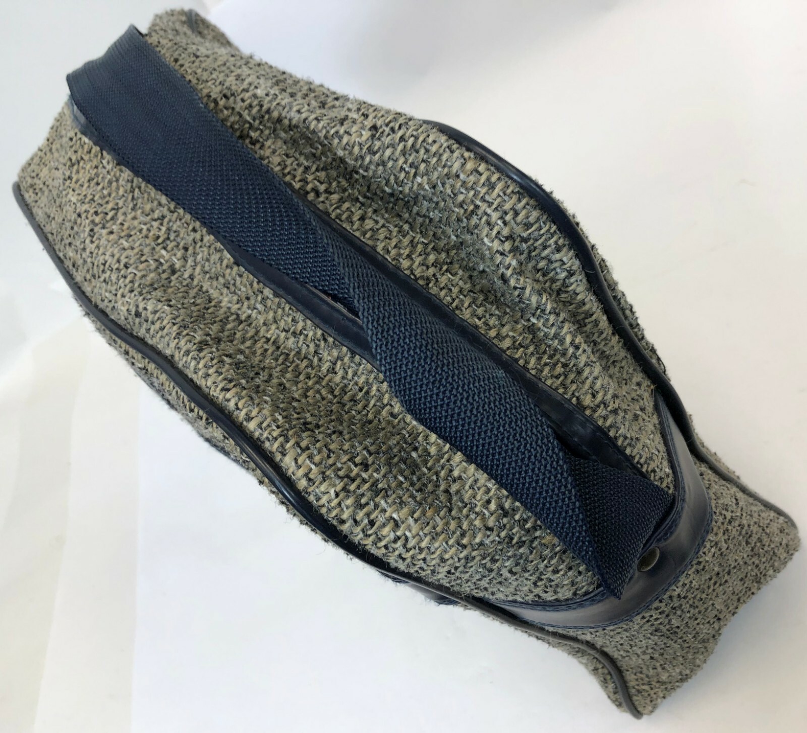 Vintage Pierre Cardin 1970 Gray Tweed Adjustable Strap Luggage Overnight Bag