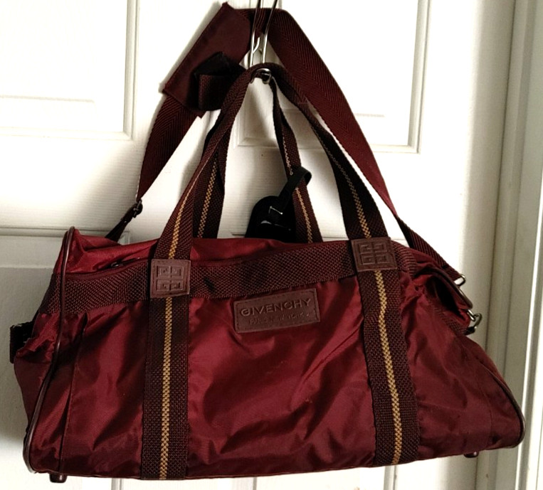 Vintage GIVENCHY Paris New York Travel Duffle Duffel Bag Overnight Carry On Gym