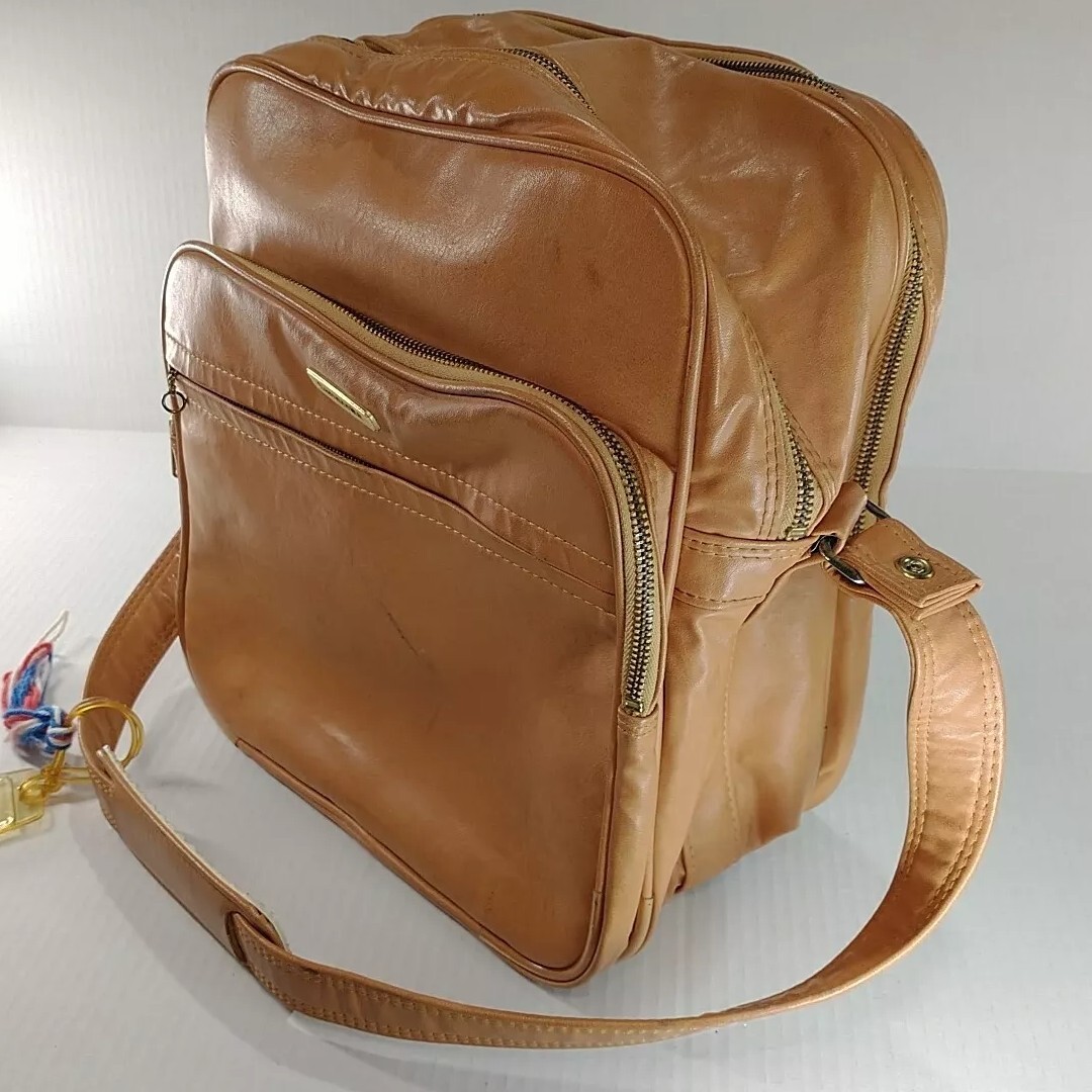 Vintage Samsonite Luggage Overnight Shoulder Bag Carry On Tan Leather