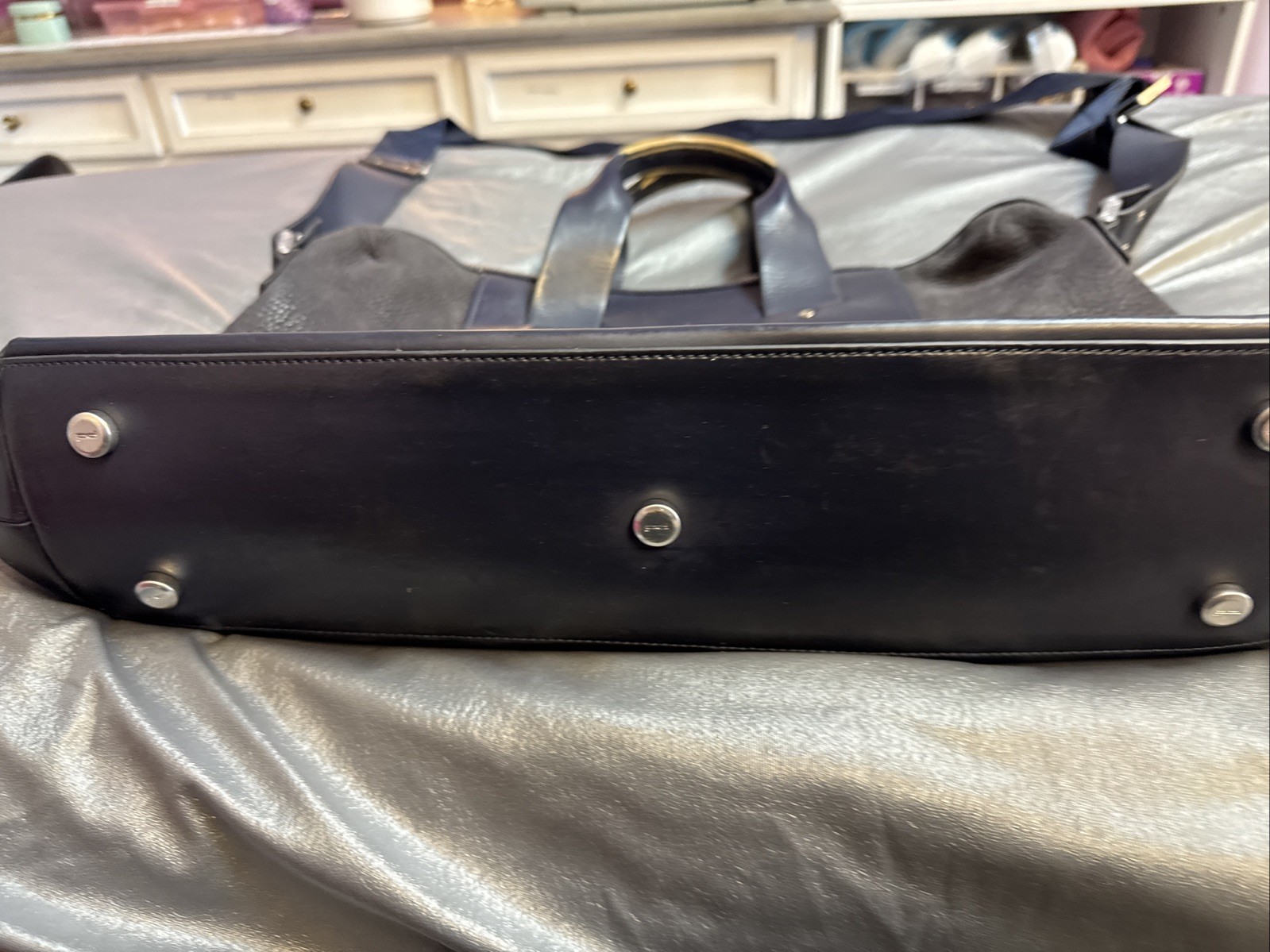 Vintage Porsche Design Travel Bag Navy Blue And Black $400
