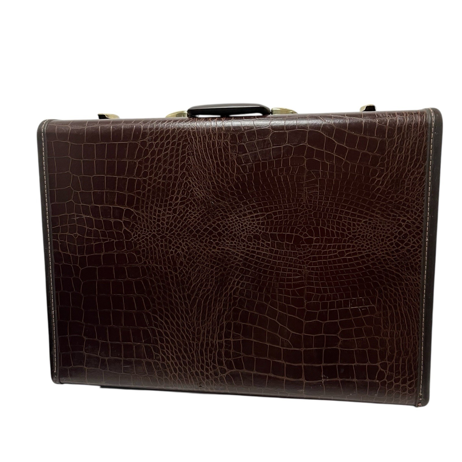 VTG 1930s Shwayder Bros Samsonite Faux Crocodile Luggage Set Of 2
