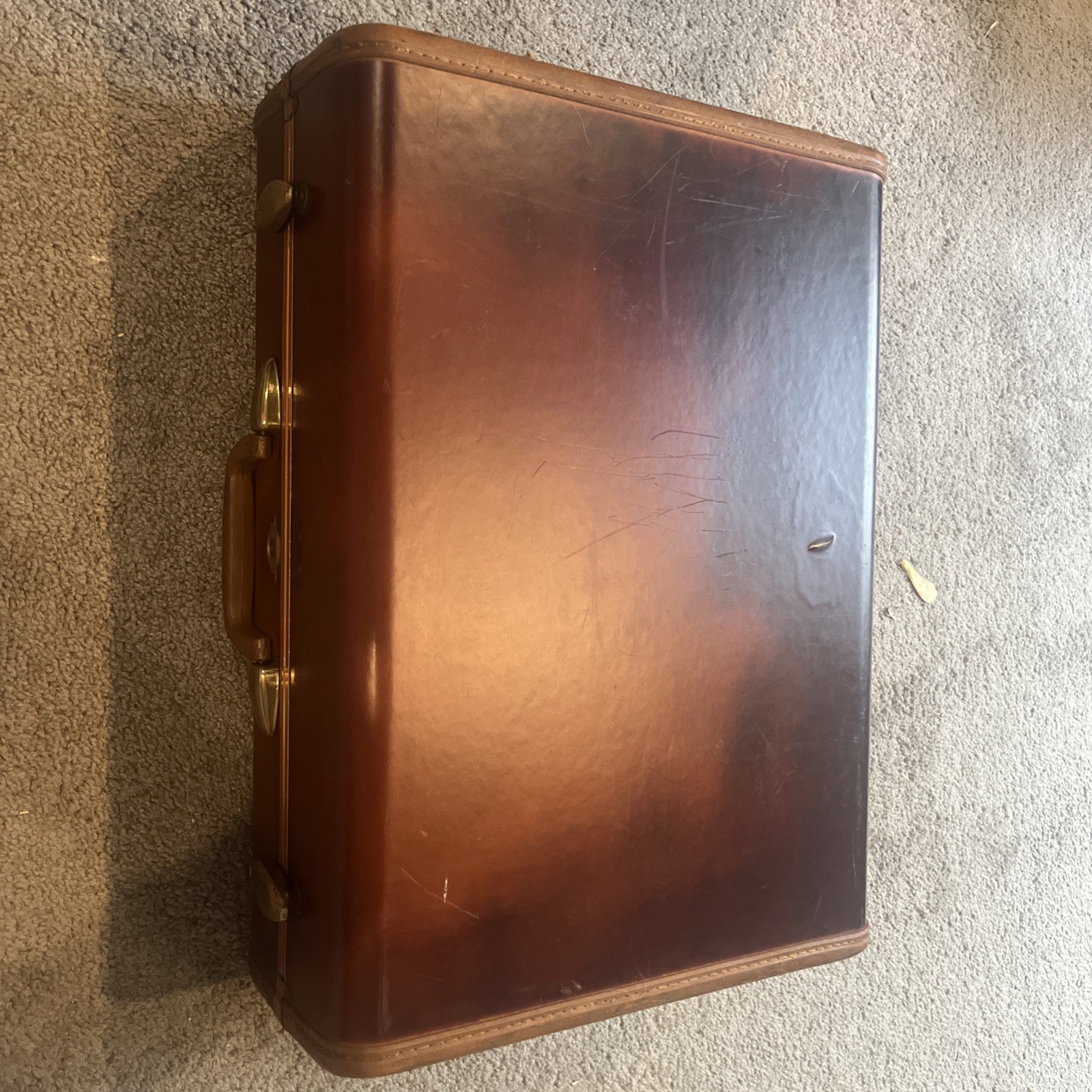 VTG Samsonite Streamlite Shwayder Bros Saddle Tan Suitcase Style 4632
