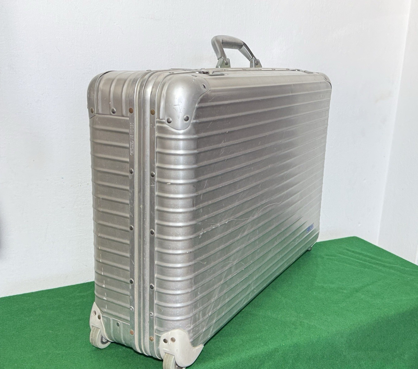 Vintage Rimowa Aluminum Suitcase Large Trunk Luggage Made in W. Germany 70cm