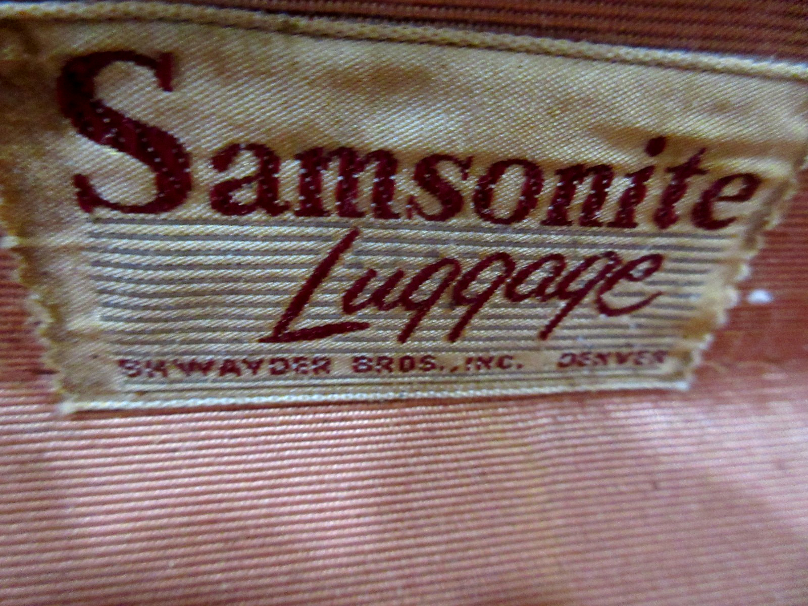 Vintage 40s/50s Samsonite WARDROBE Travel Train Suitcase 4921 Brown