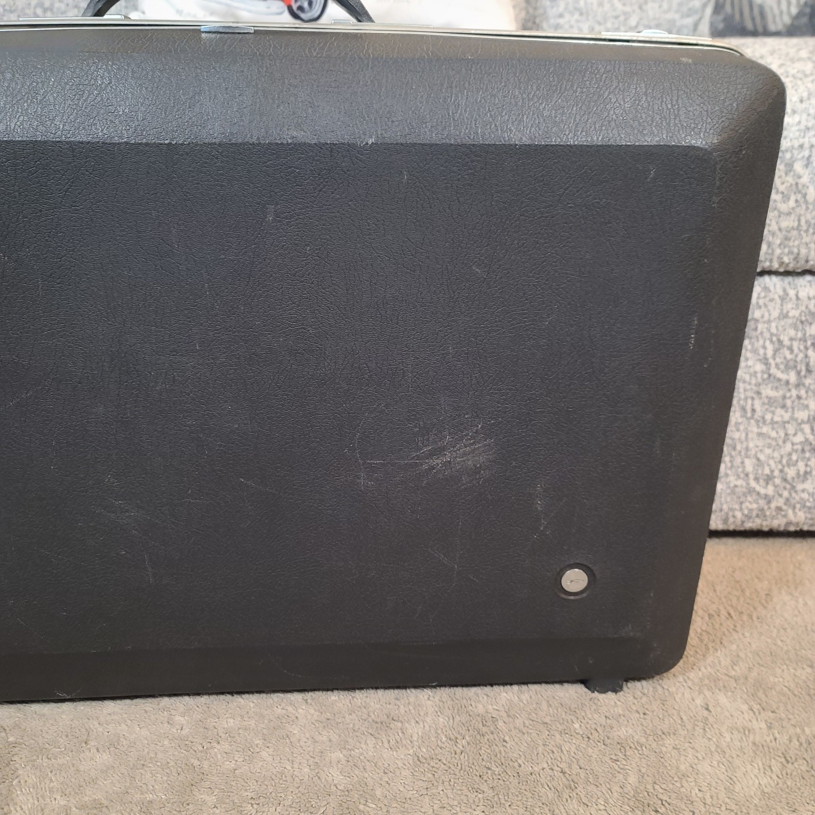 Vintage Sears Forecast Hard Shell Luggage Set w/Dividers Dark Gray No Keys