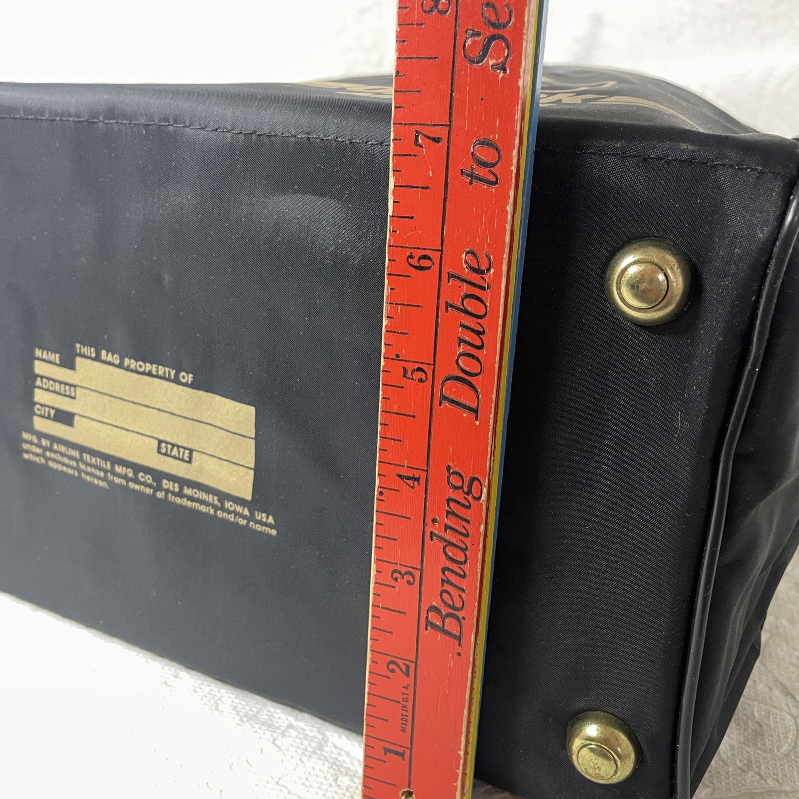 Vintage Ozark Air Lines Flight Bag Carry On Travel Shoulder Tote 17x13x8 USA
