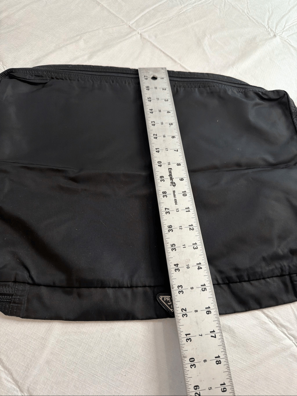 Prada Black Nylon Garment Bag Travel Suit Carrier Foldable Made In Italy