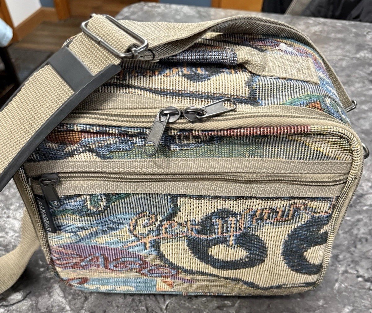 Alfagear Route 66 Tapestry Travel Cosmetic Bag Adjustable Strap Carry On 9X7