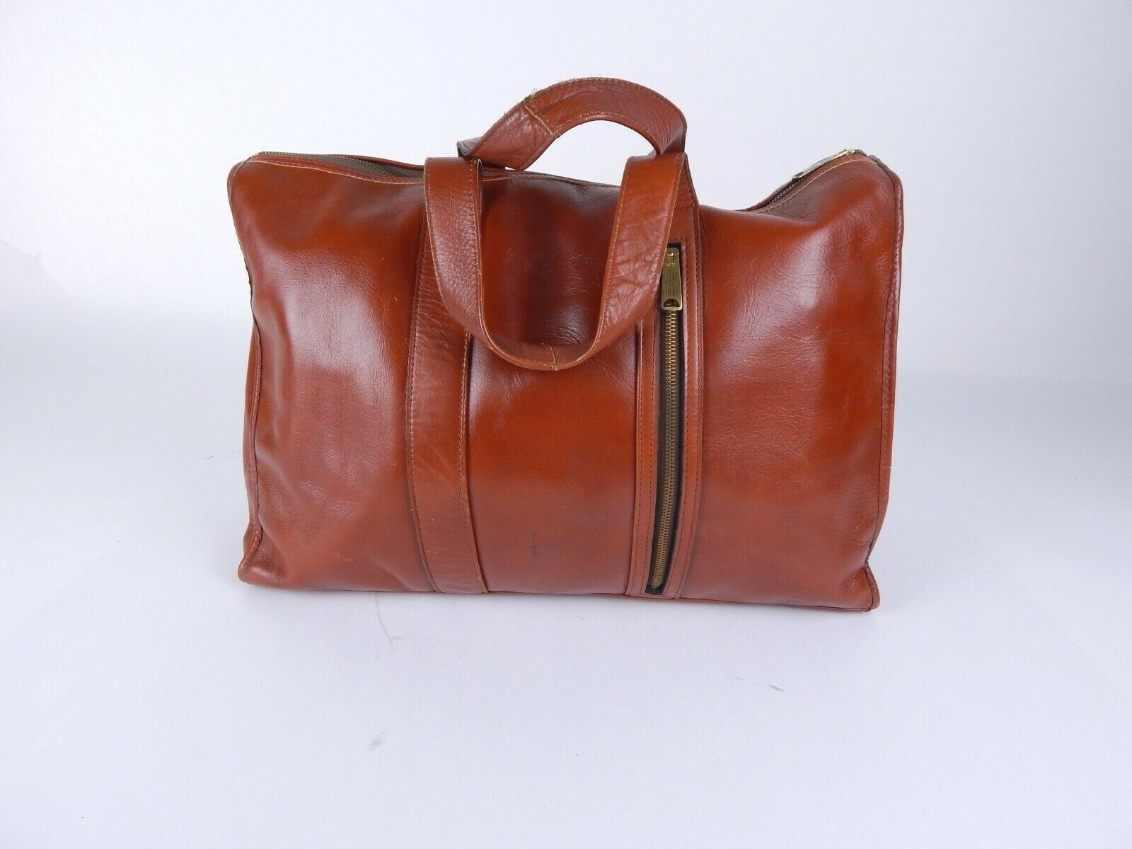 Vintage Letisse Leather Soft Carry On & Brief Case Brown/Rust