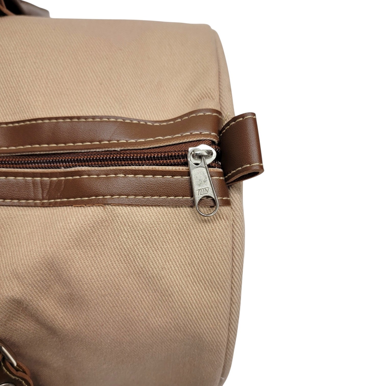 Vintage Karl Lagerfeld Duffle Bag Club Parfums Tan Canvas Travel Gym Weekender