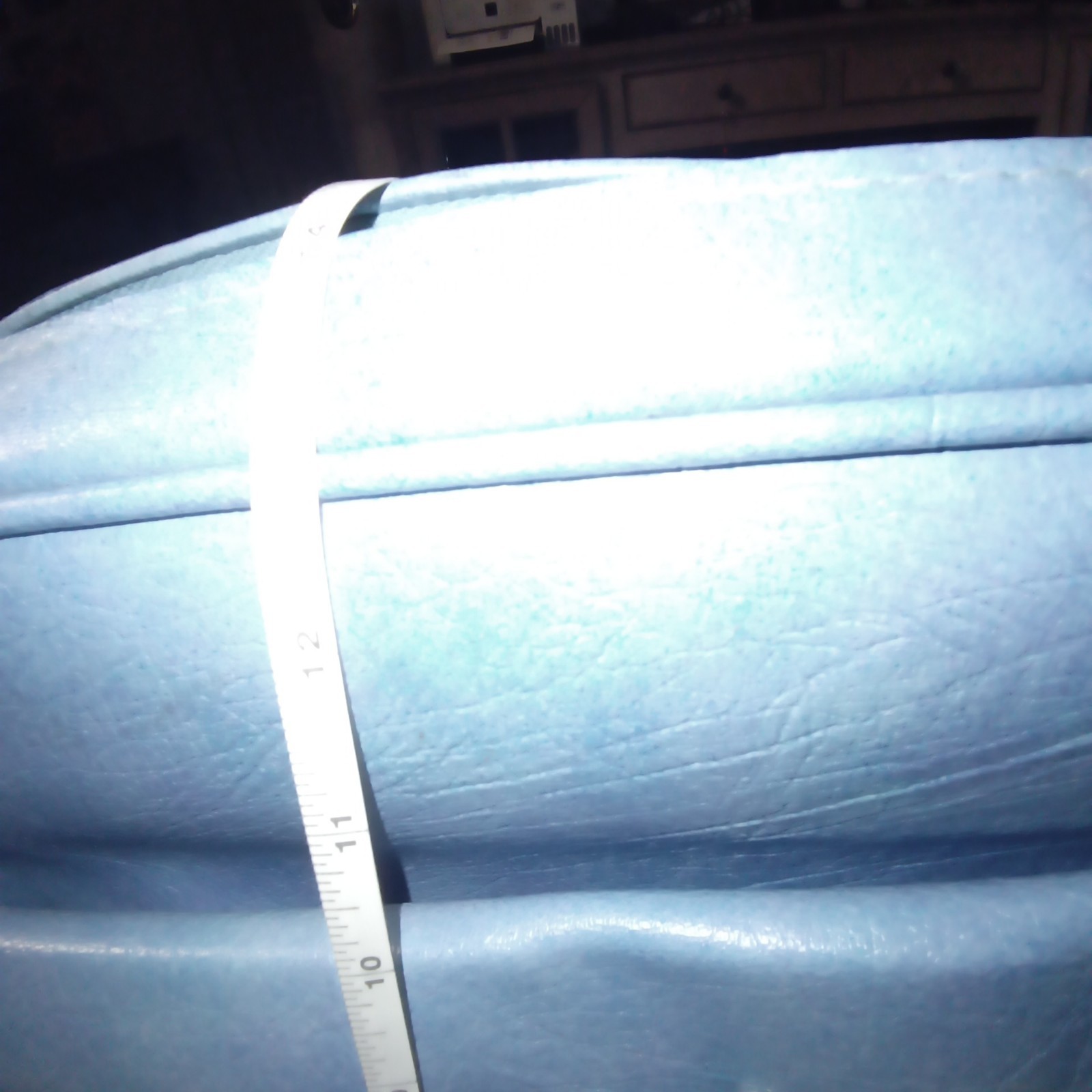 Vintage 1970s Samsonite Over Night Bag Silhouette Blue Faux Leather Carry On