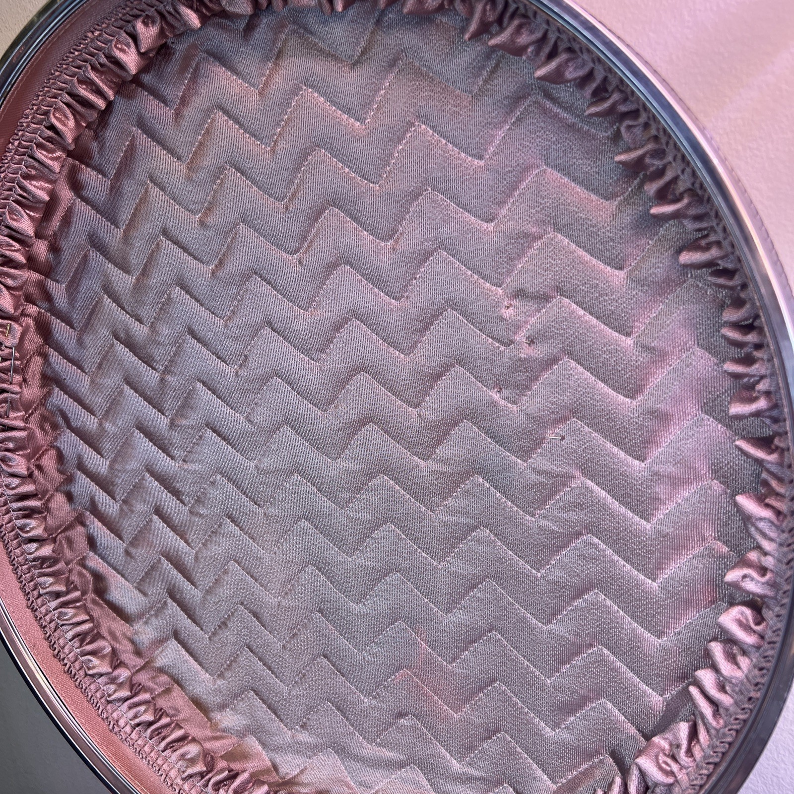 American Tourister Tri-Taper Round Suitcase Vintage Gray Carry-On Luggage 16”