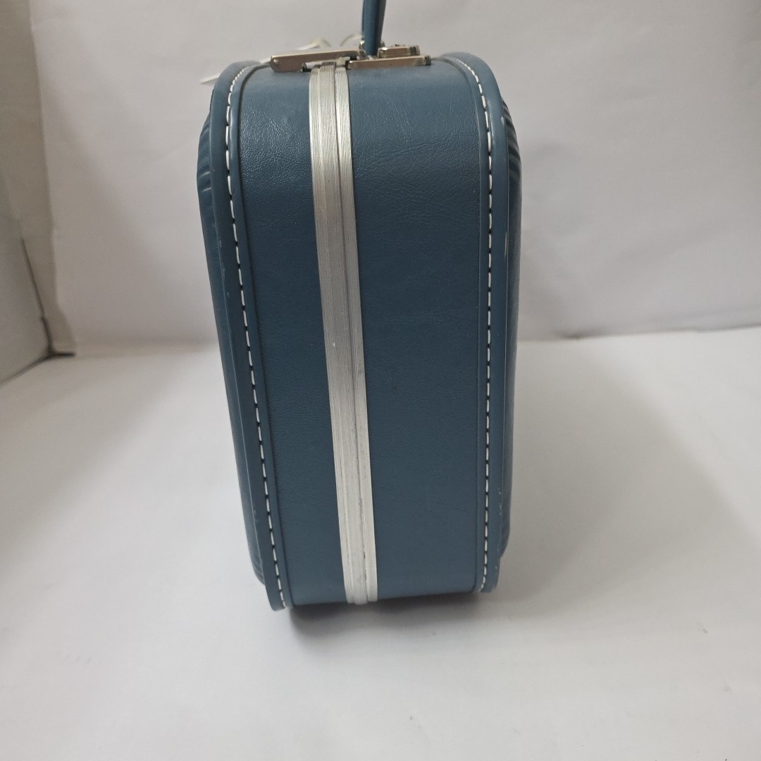 Vintage Slate Blue 2-Piece Luggage Set Hard Case Blue Sears READ