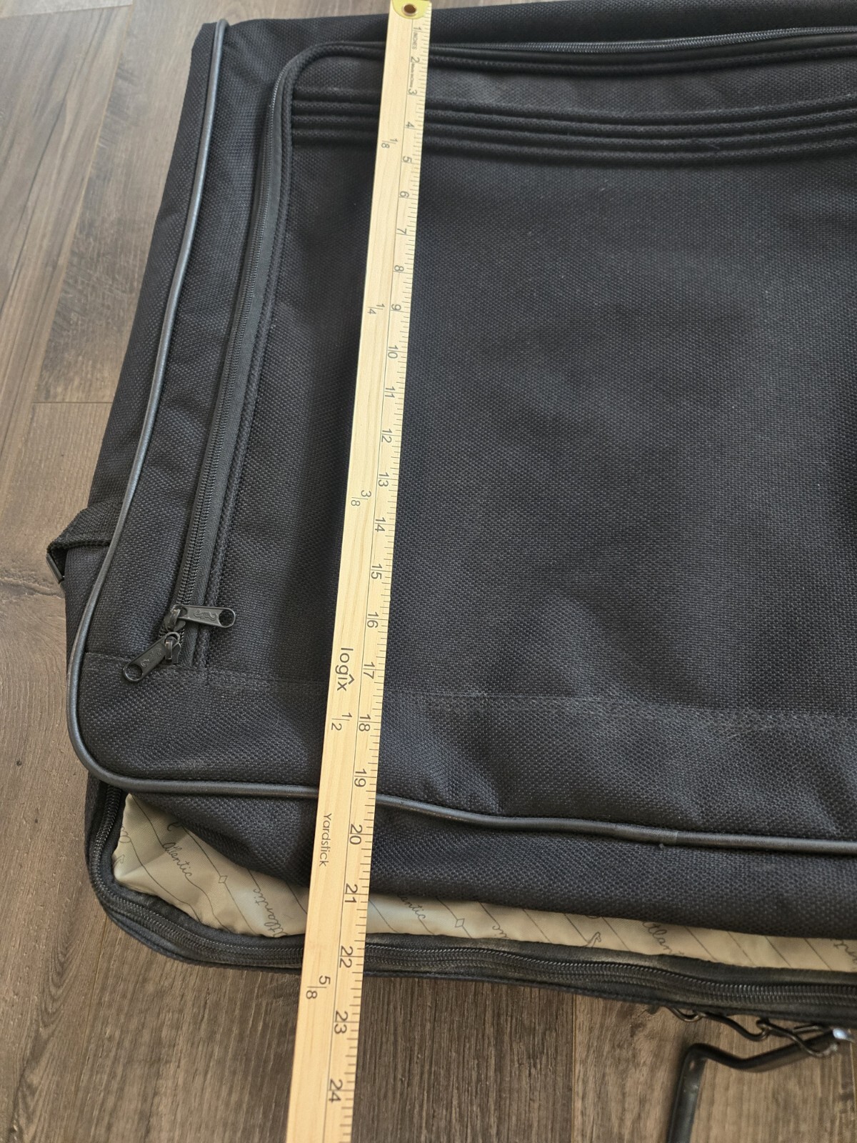 Vintage Atlantic Black Seahorse Hanging Garment Bag Heavy Duty Bi-Fold Luggage