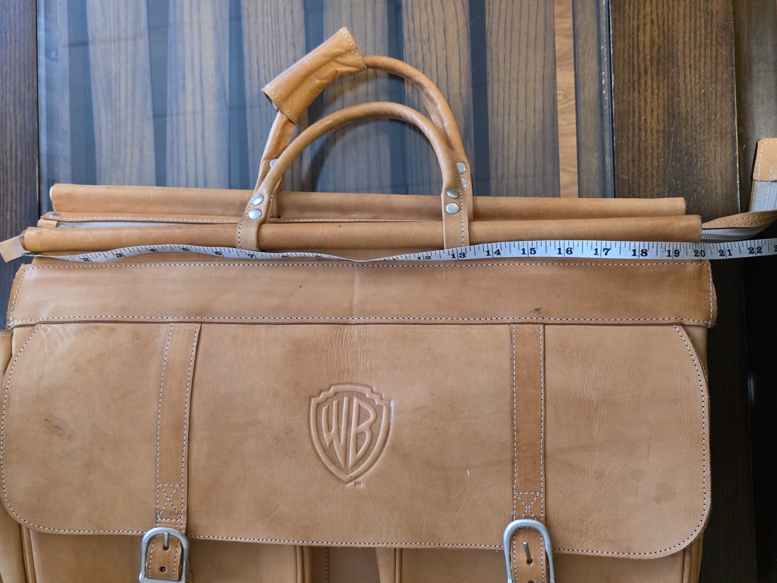 Vintage Warner Bros Leather Garment Duffel Bag Lederens Paraguay Travel