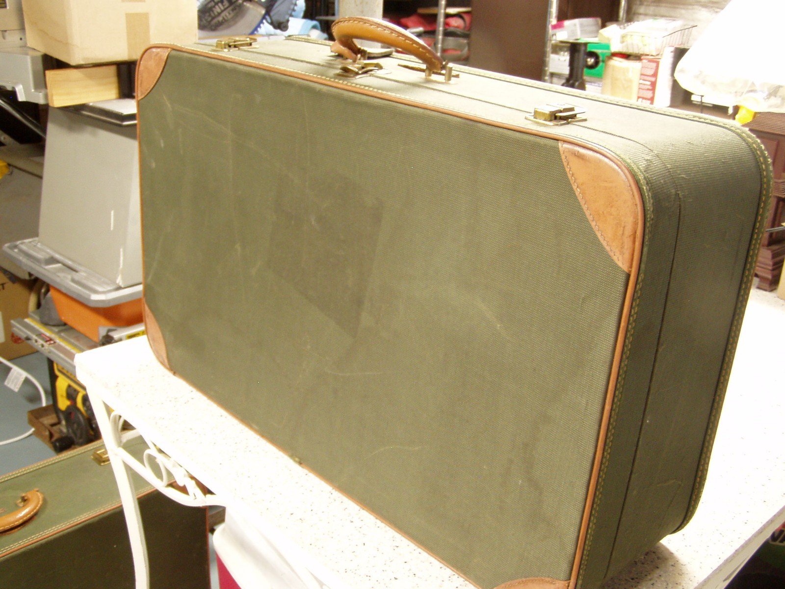 Vintage Pair Leeds Custom Luggage Suitcases Fifth Avenue, N.Y.N.Y.