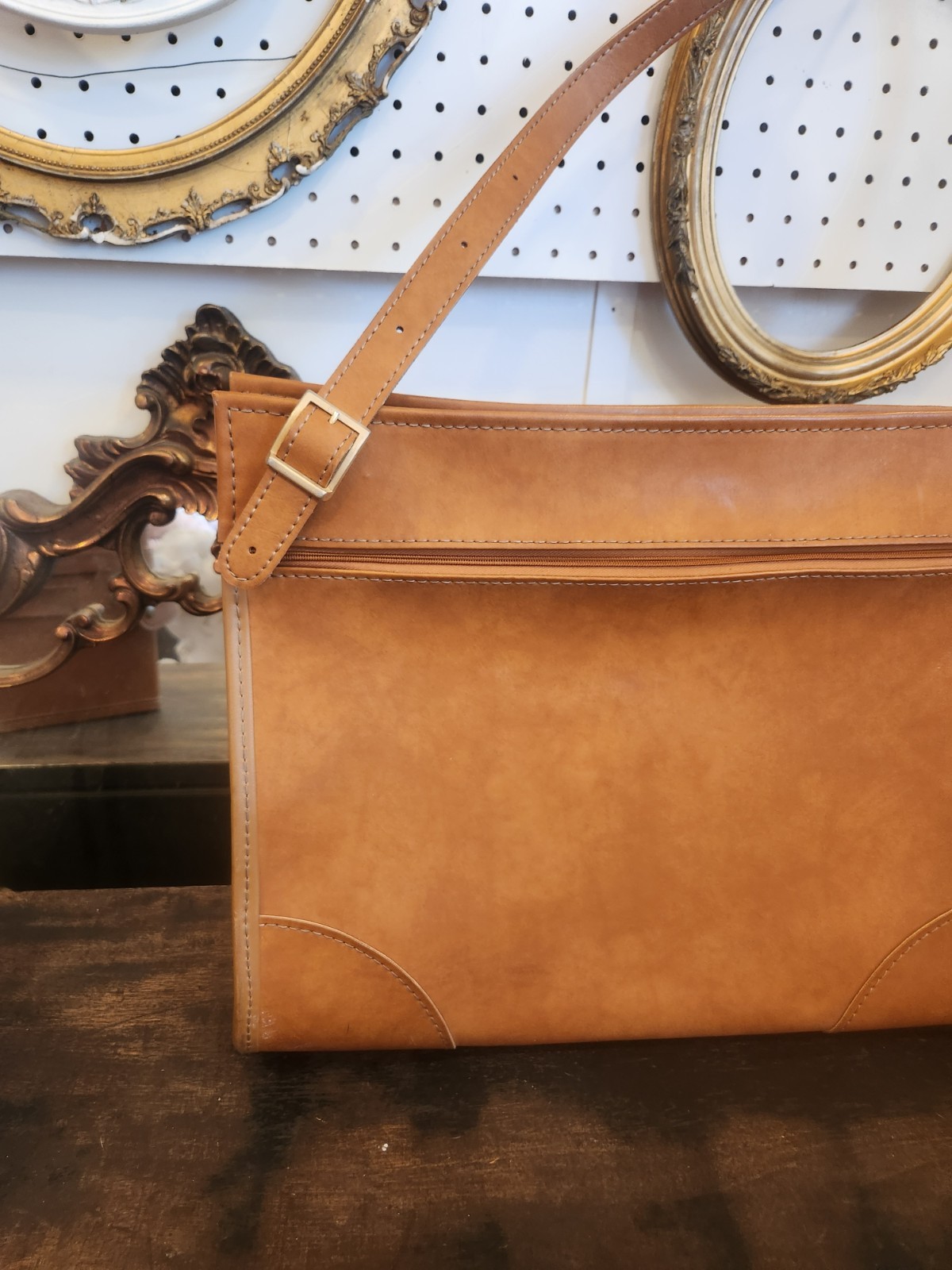 Vintage Hartmann Belting Leather Plastic Lined Weekender Bag