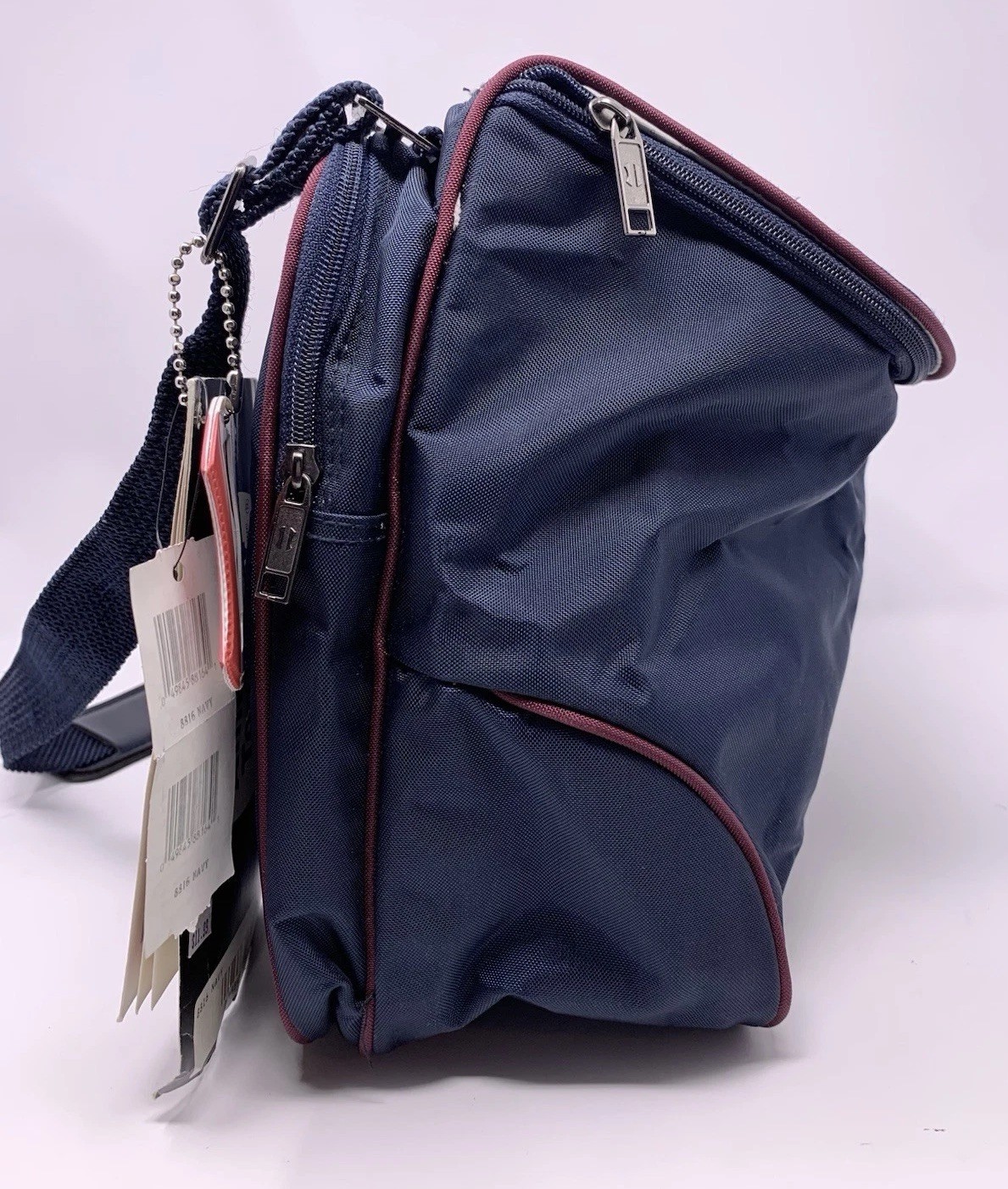 Vtg American Tourister Nylon Navy Blue Carry-On Messenger Shoulder Bag, Studio 2