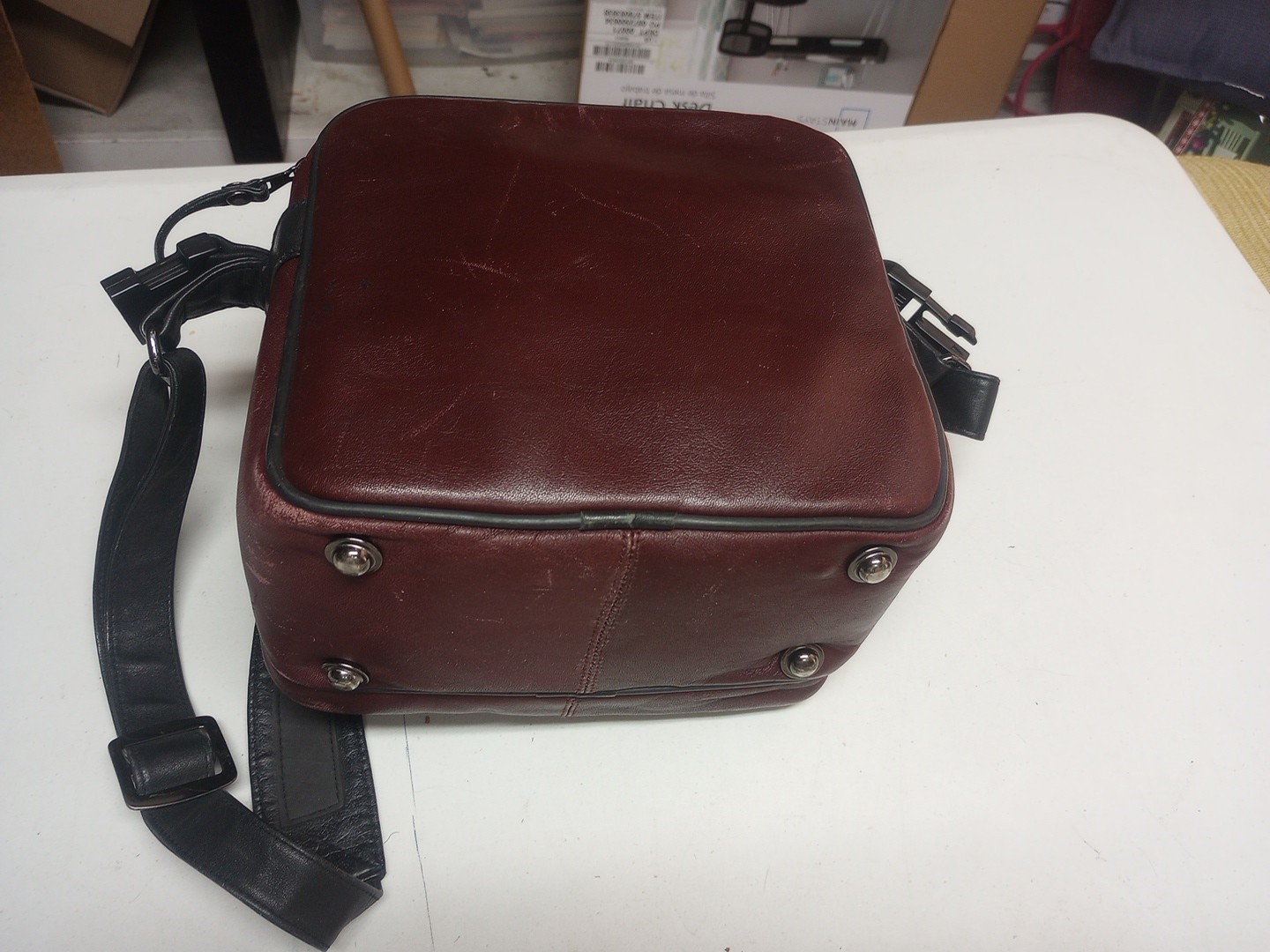 Vintage KOA branded leather crossbody or shoulder bag.