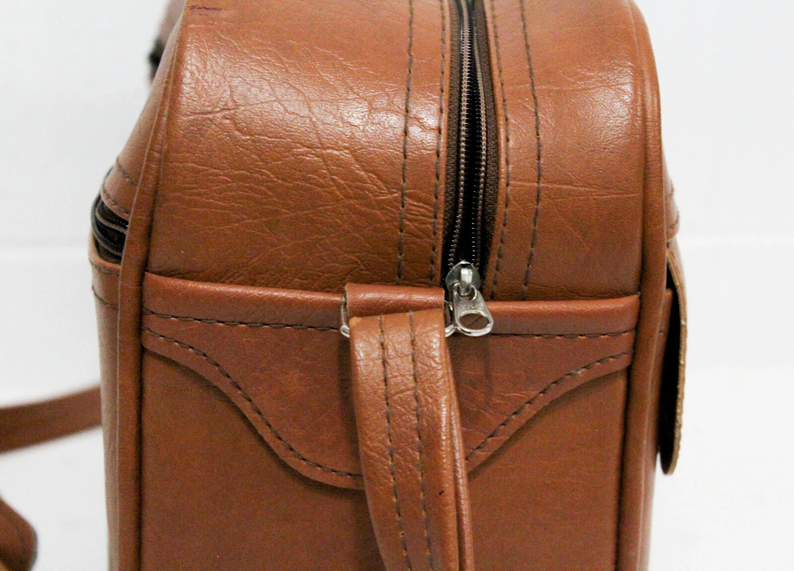 1970s Brown Leather Dionite Shoulder Bag, Unisex Retro Travel Bag