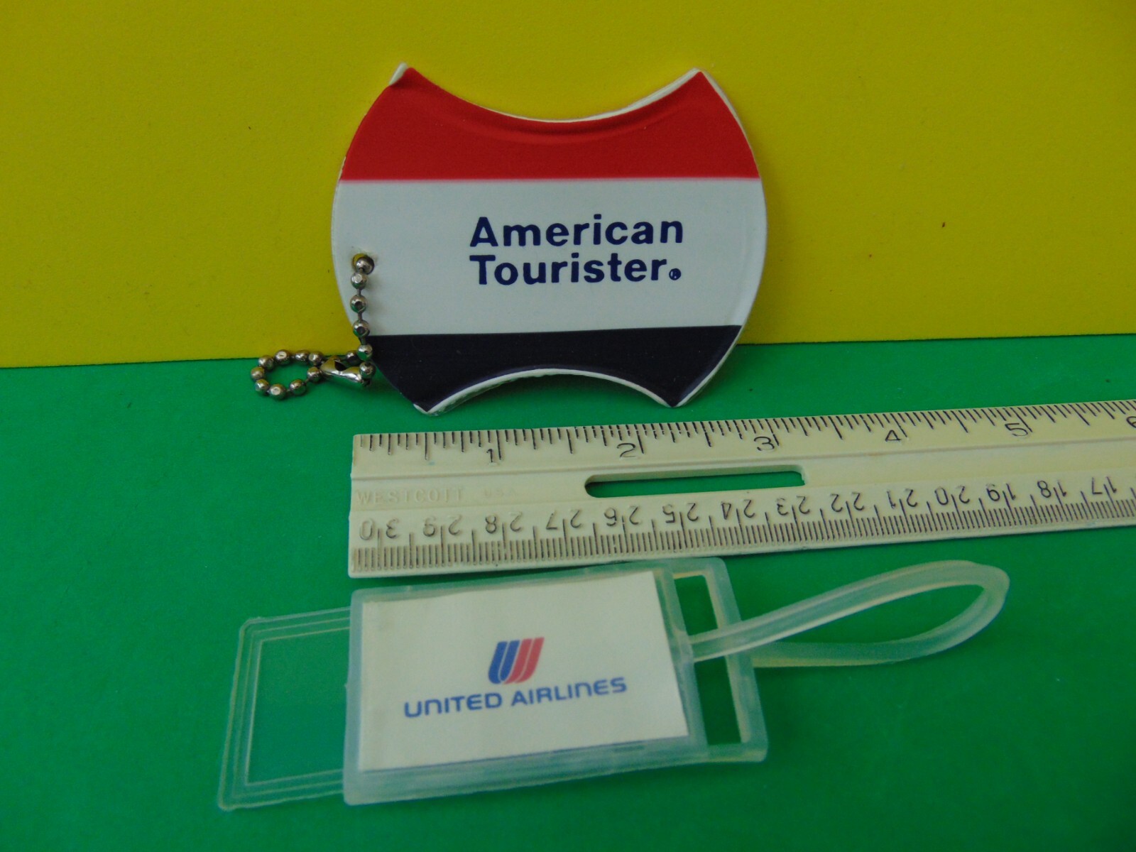 American Tourister & United Airlines Luggage Tags Good Condition
