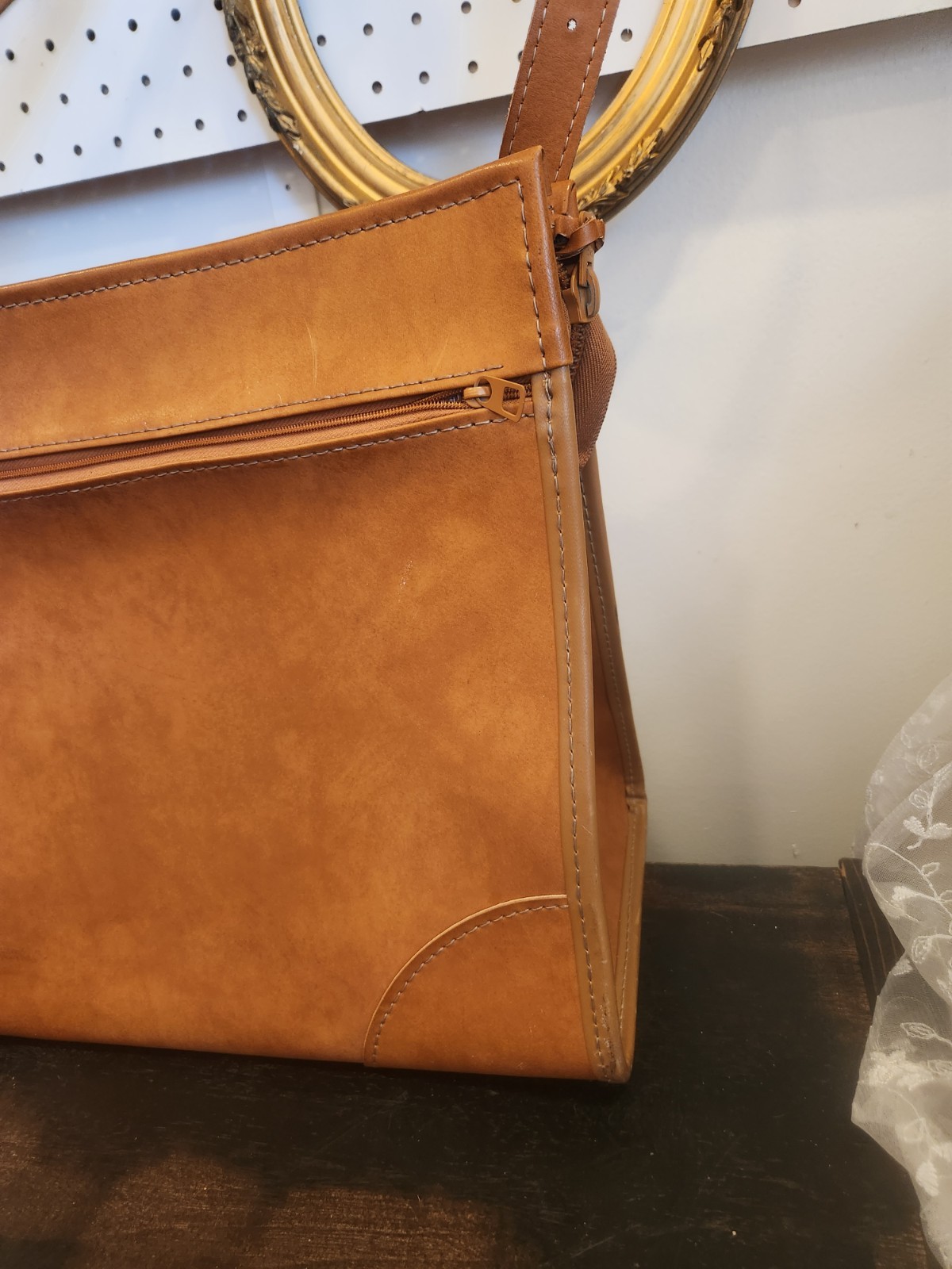 Vintage Hartmann Belting Leather Plastic Lined Weekender Bag