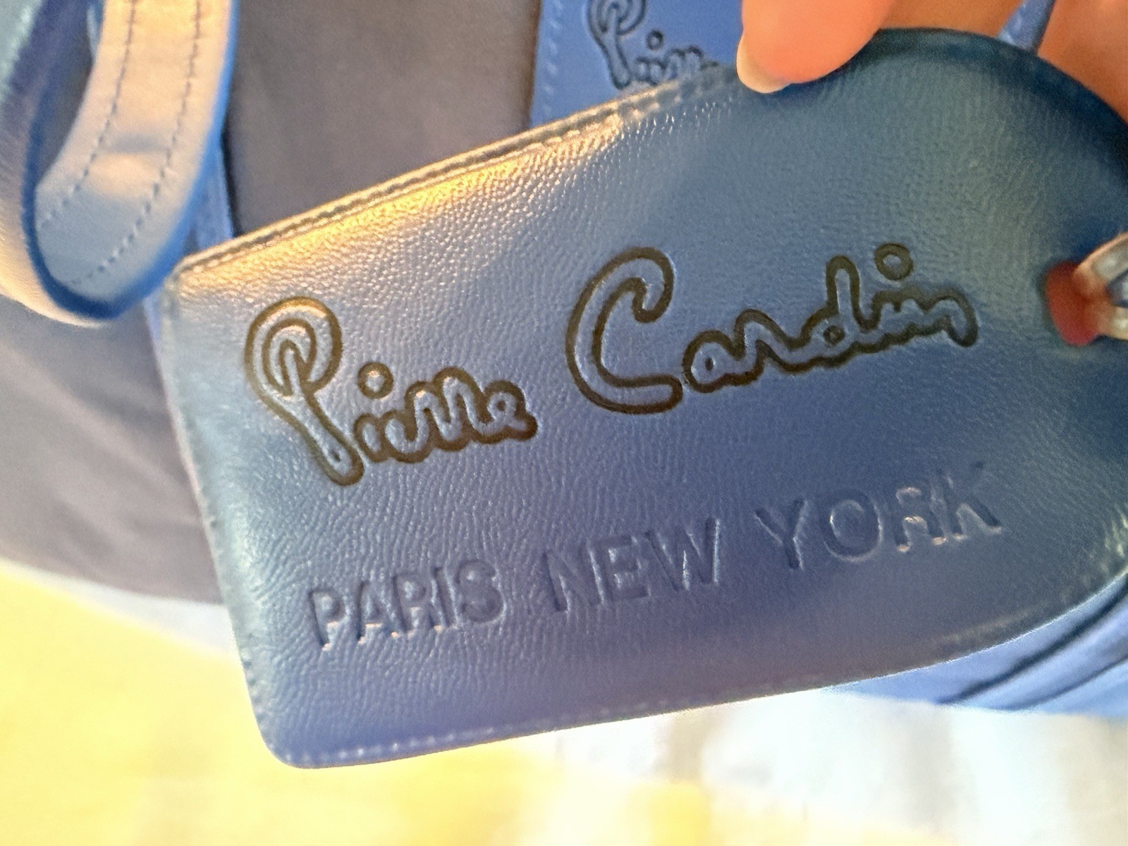 Vintage 1970s RARE NWT Pierre Cardin Large Blue Nylon Luggage Suitcase Bag