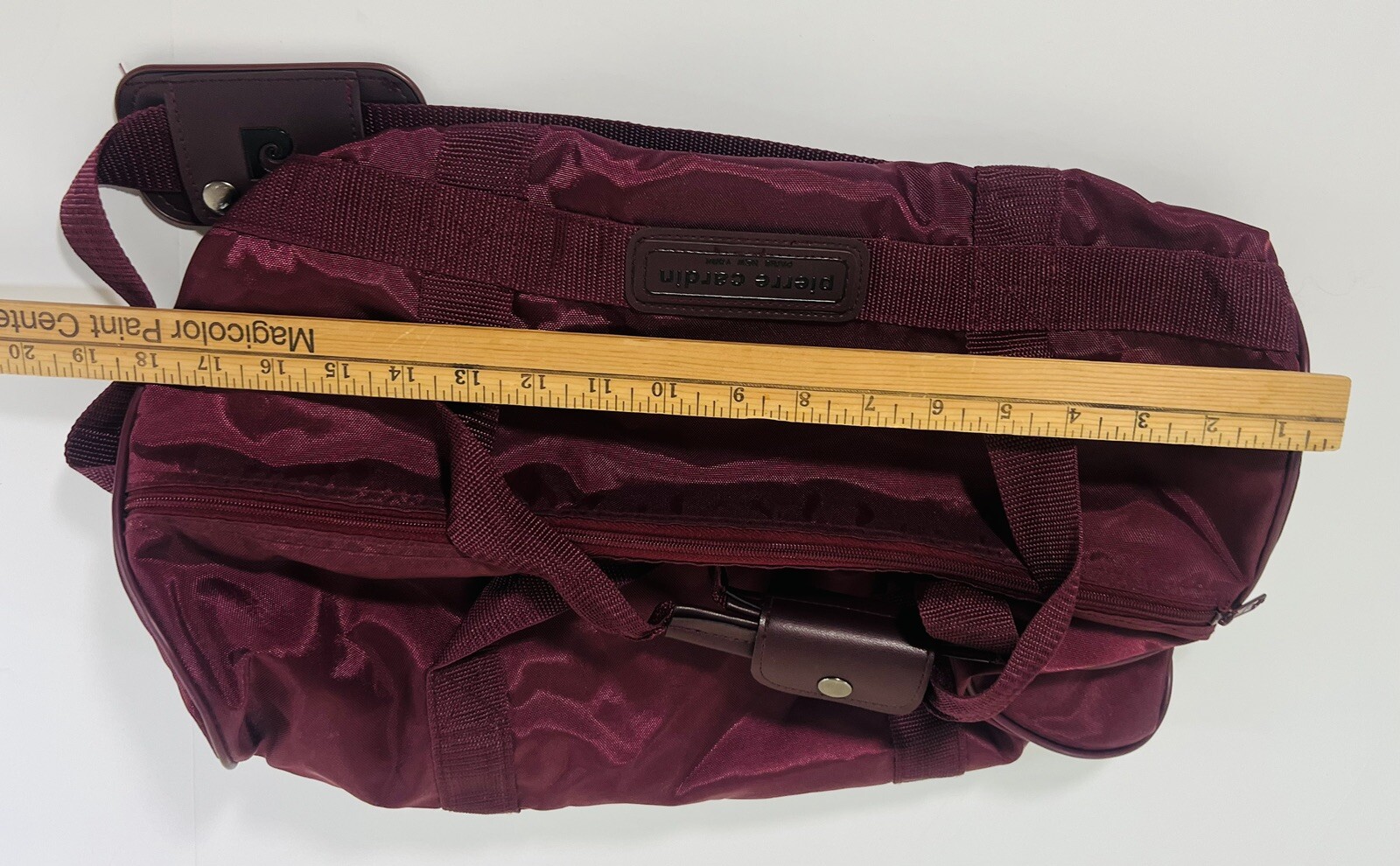 VTG Pierre Cardin Soft Sided 6 piece Luggage Set Burgundy