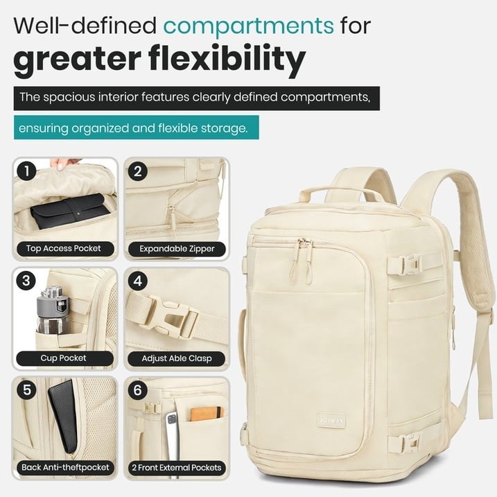Travel Backpack Large Carry On Laptop Bag Shoe Compartment FREESHIP