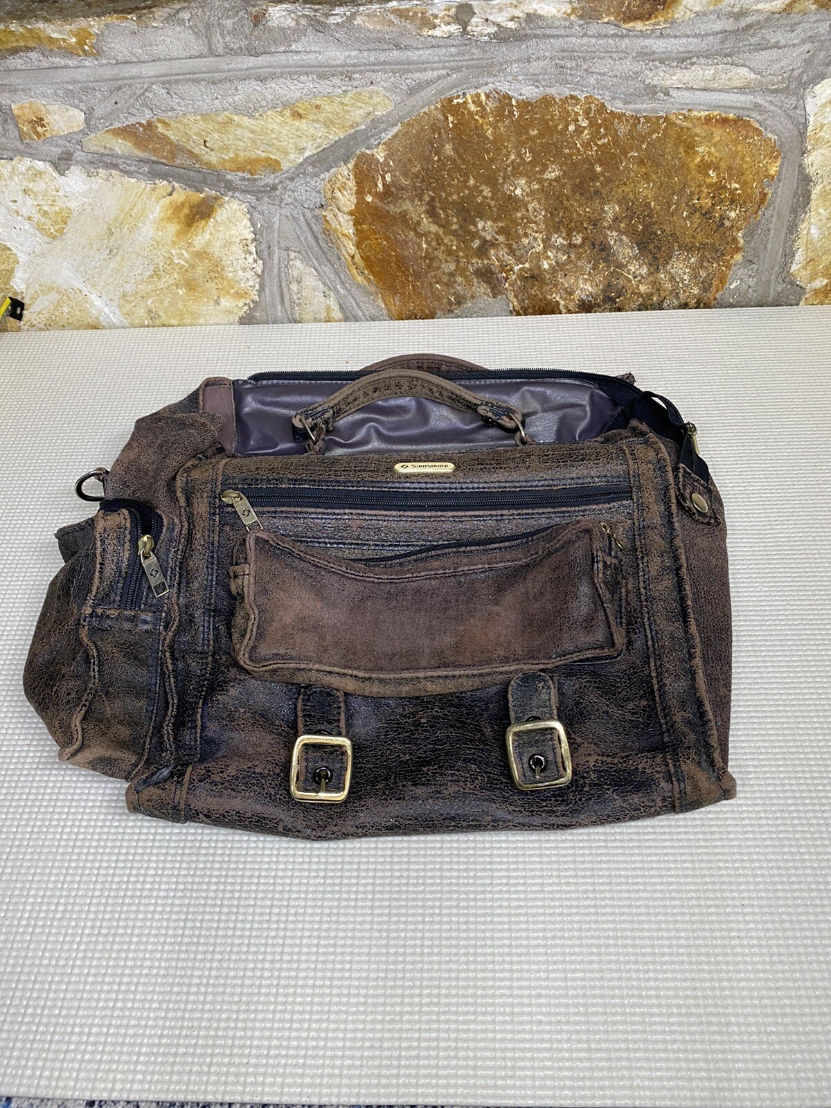 Viintage Samsonite Men Weekend Duffle Carry On Travel Bag