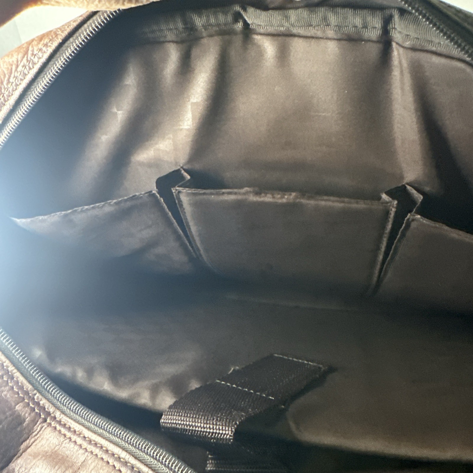 Vintage Samsonite Satchel Bag Leather Multi Shades Rugged Durable brass hardware