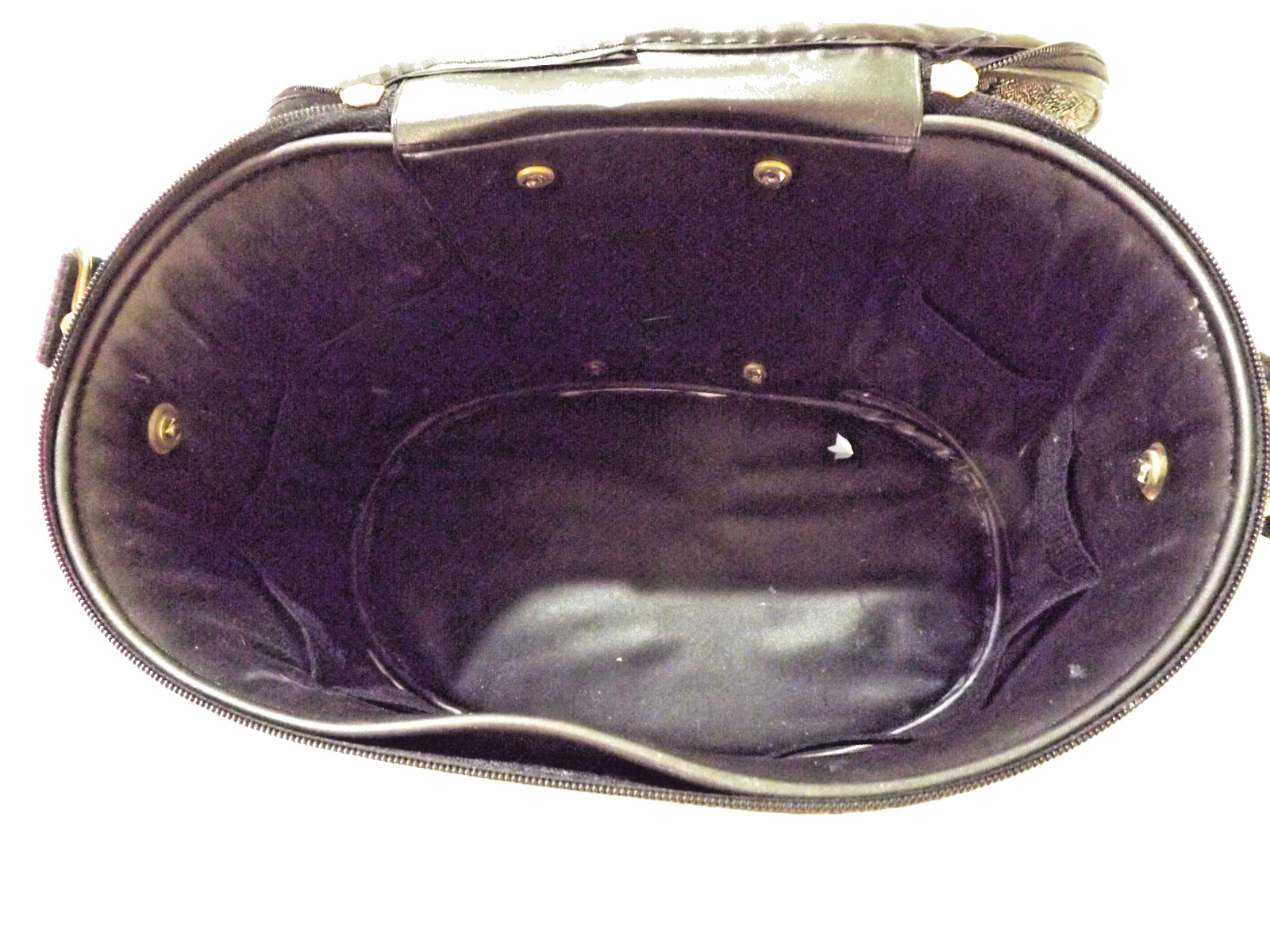 VTG American Tourister Tapestry Train Case Oval Carry On Luggage Bag Makeup