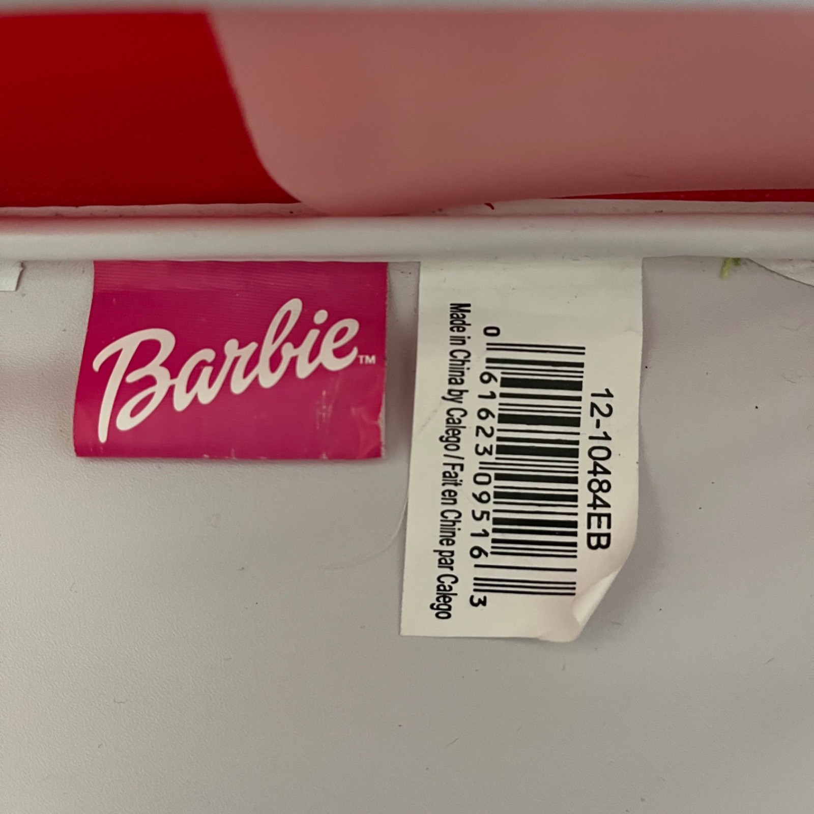 BARBIE Rolling Suitcase Travel Luggage Red Mattel Calego 16×12 Vintage 2003 RARE