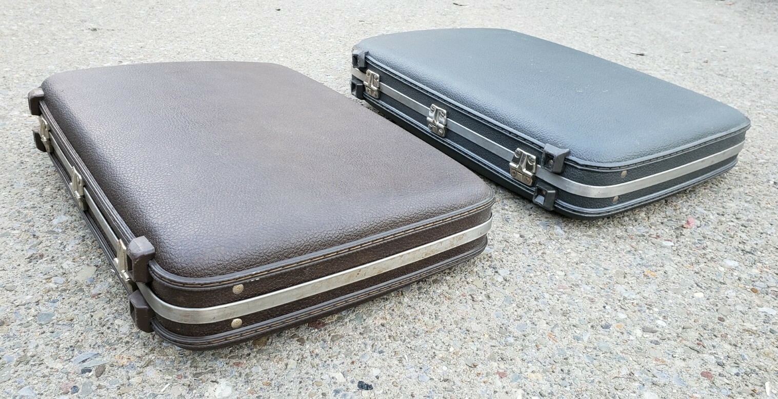 Vintage American Tourister Suitcase Briefcase Attache Tiara Hard Shell 19 x 13″