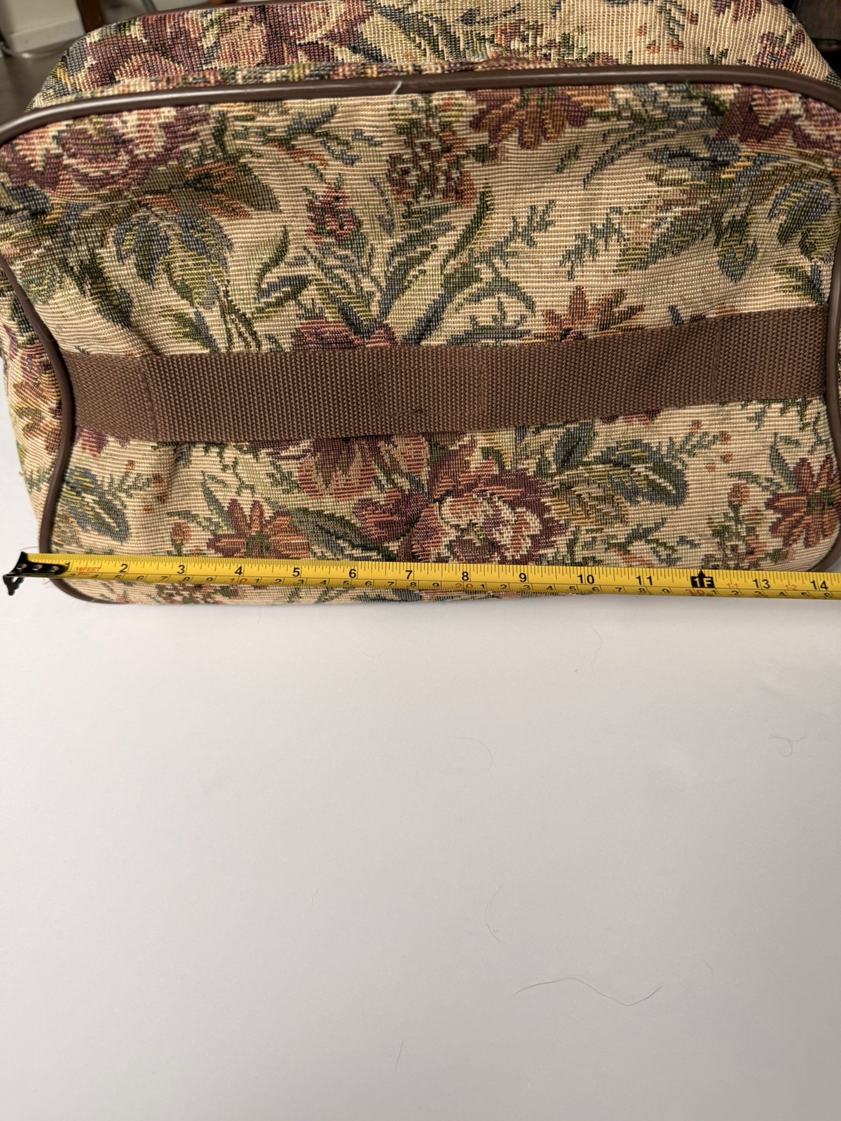 Vintage Jaguar Floral Upholstery Travel Bag