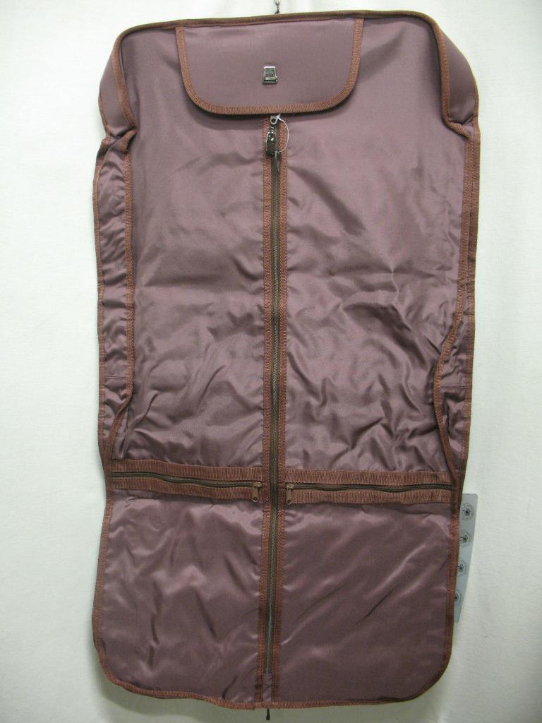 Vintage 1980’s Airway Beach & Racquet Club GARMENT BAG Carrier Luggage Brown