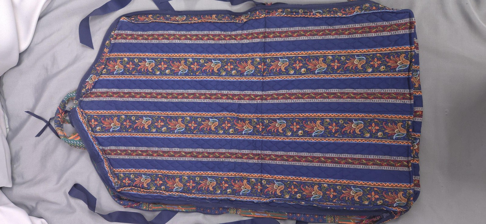 Vtg Vera Bradley Garment Bag Quilted Cotton Patchwork Travel Luggage USA 47×24