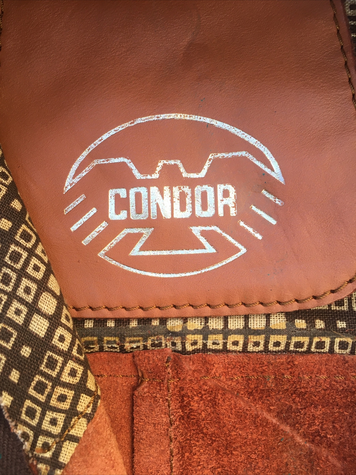 Condor Hanging Garment Bag Beige Brown Tan Leather Full Zip 36×21 Vintage