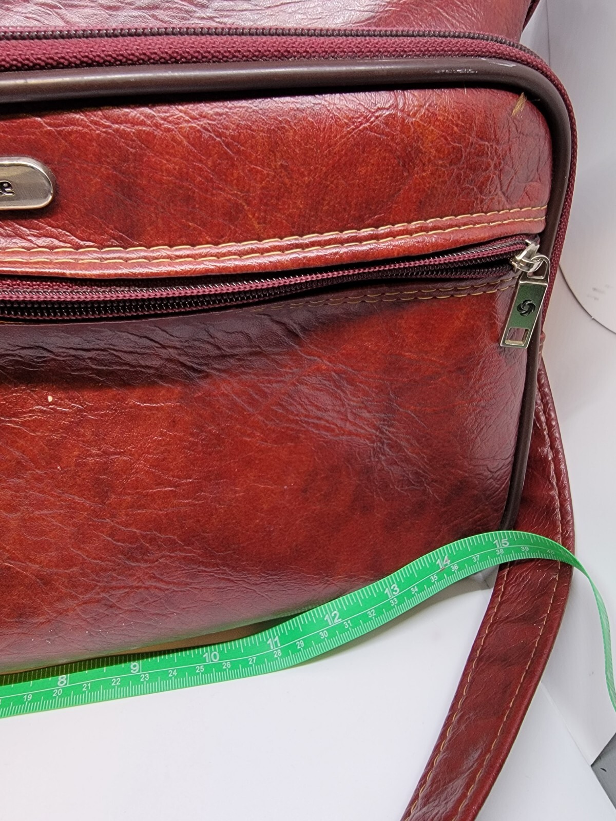 Vintage Samsonite Silhouette 2 Cognac Brown Crossbody Messenger Bag Carry On