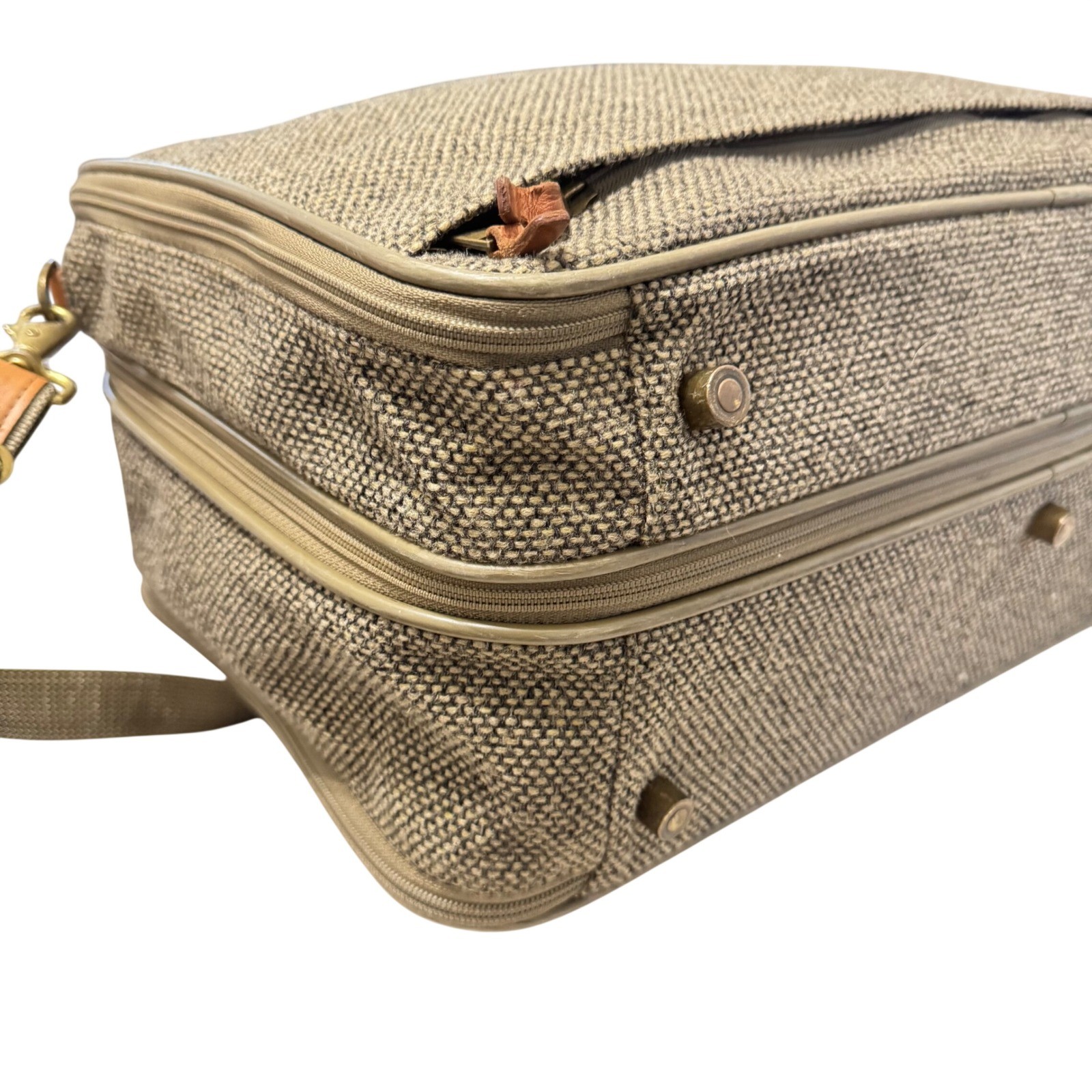 Hartmann Tweed Travel Bag Unisex OS Tan Brown Vintage Belting Leather Carryon