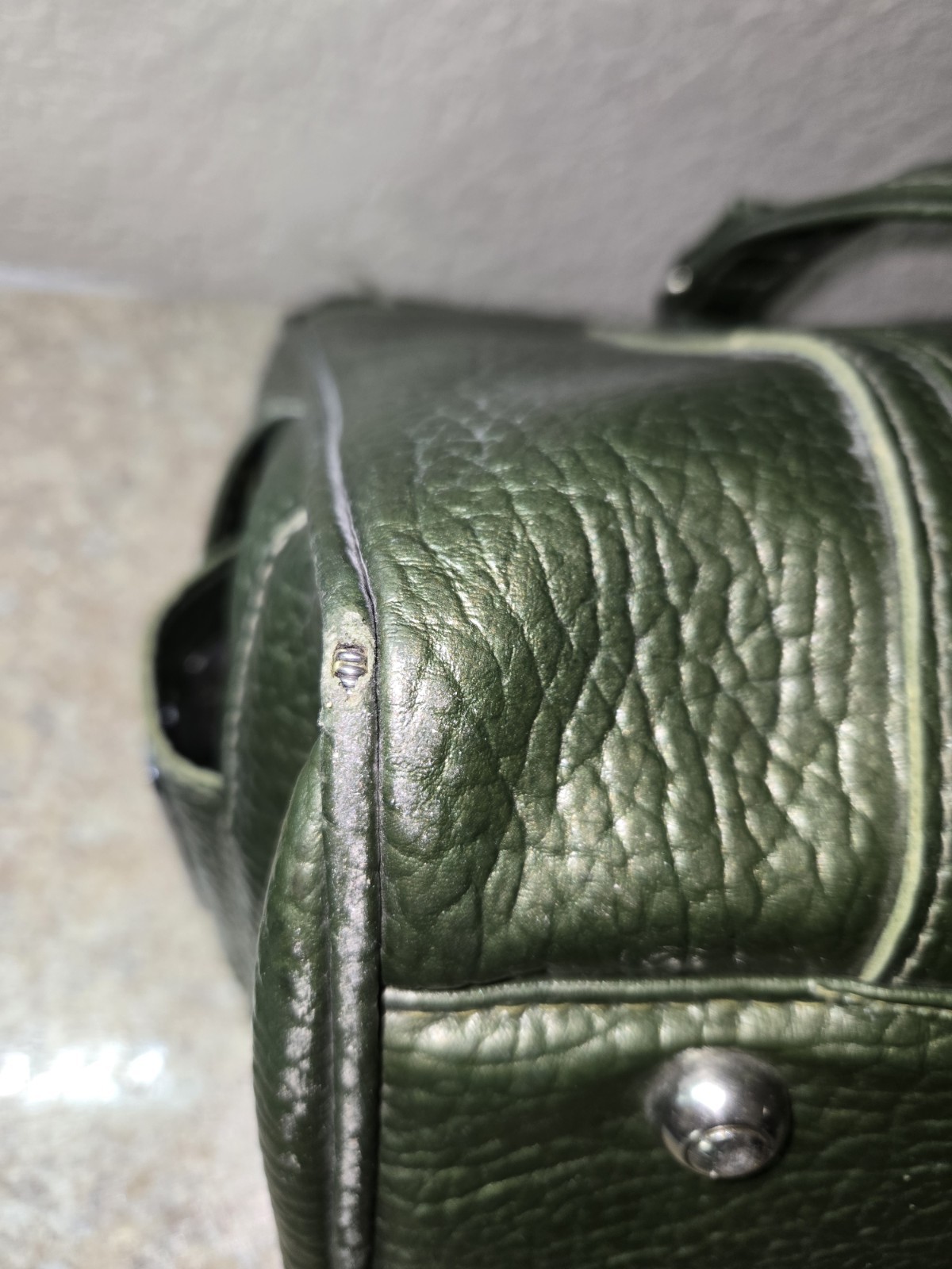MCM Samsonite Sherbrooke Weekender Overnight Travel Suitcase Olive Green