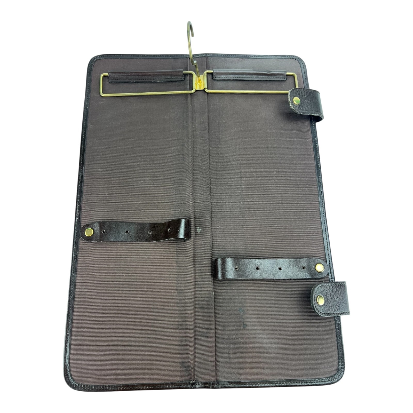 Vintage Alfred Dunhill London Leather Travel Tie Case Garment Holder w/ Hanger