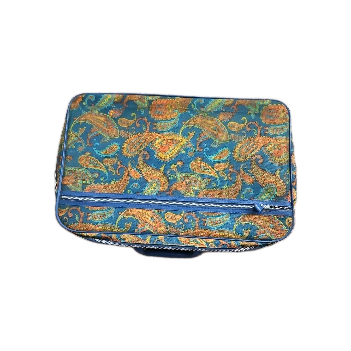 VTG Bantam Travelware Small Suitecase Paisley Print Made In U.S.A 1970s