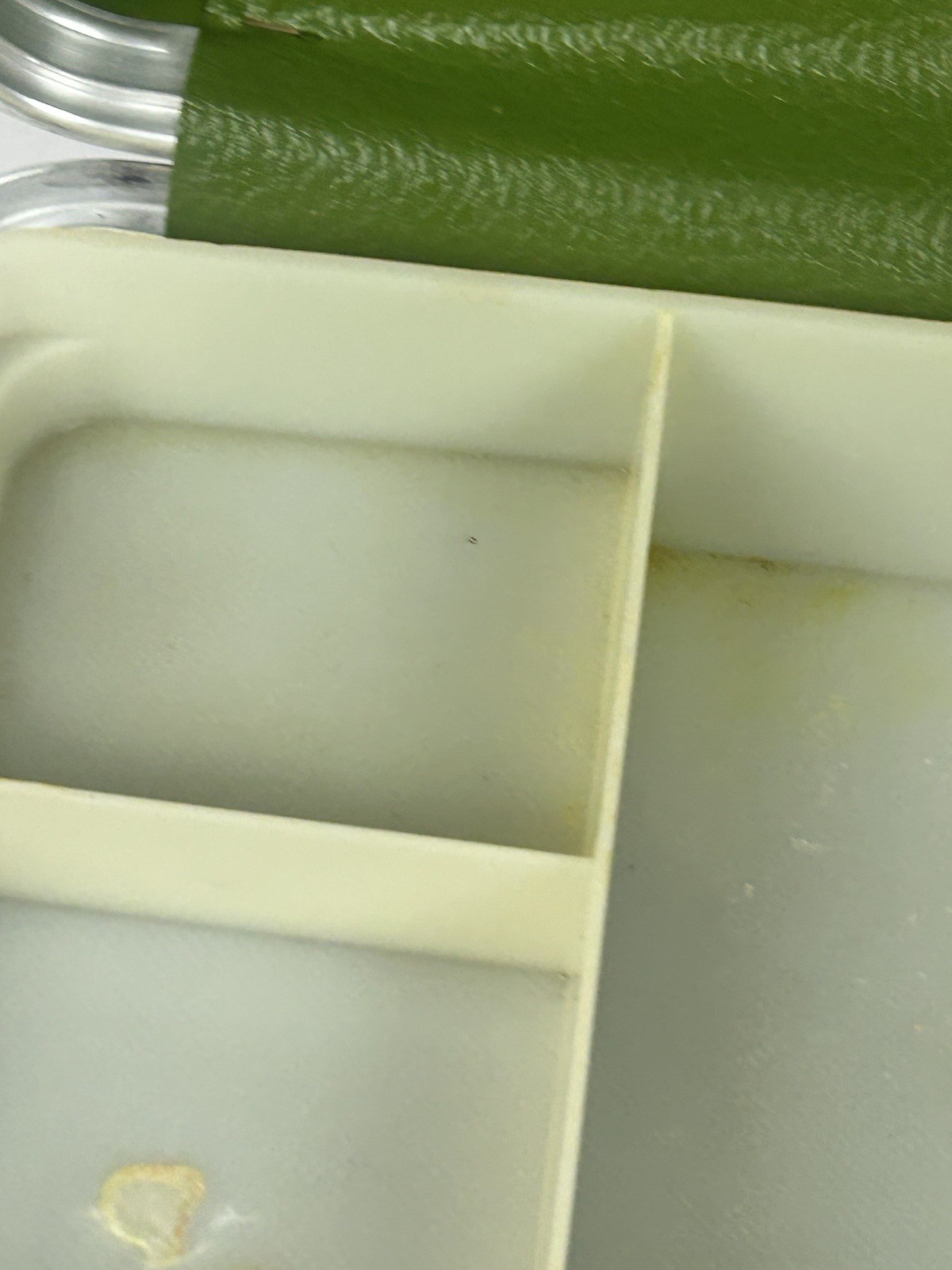 Vintage Sears Forecast Make Up Train Vanity Case Green Hard Case Tray