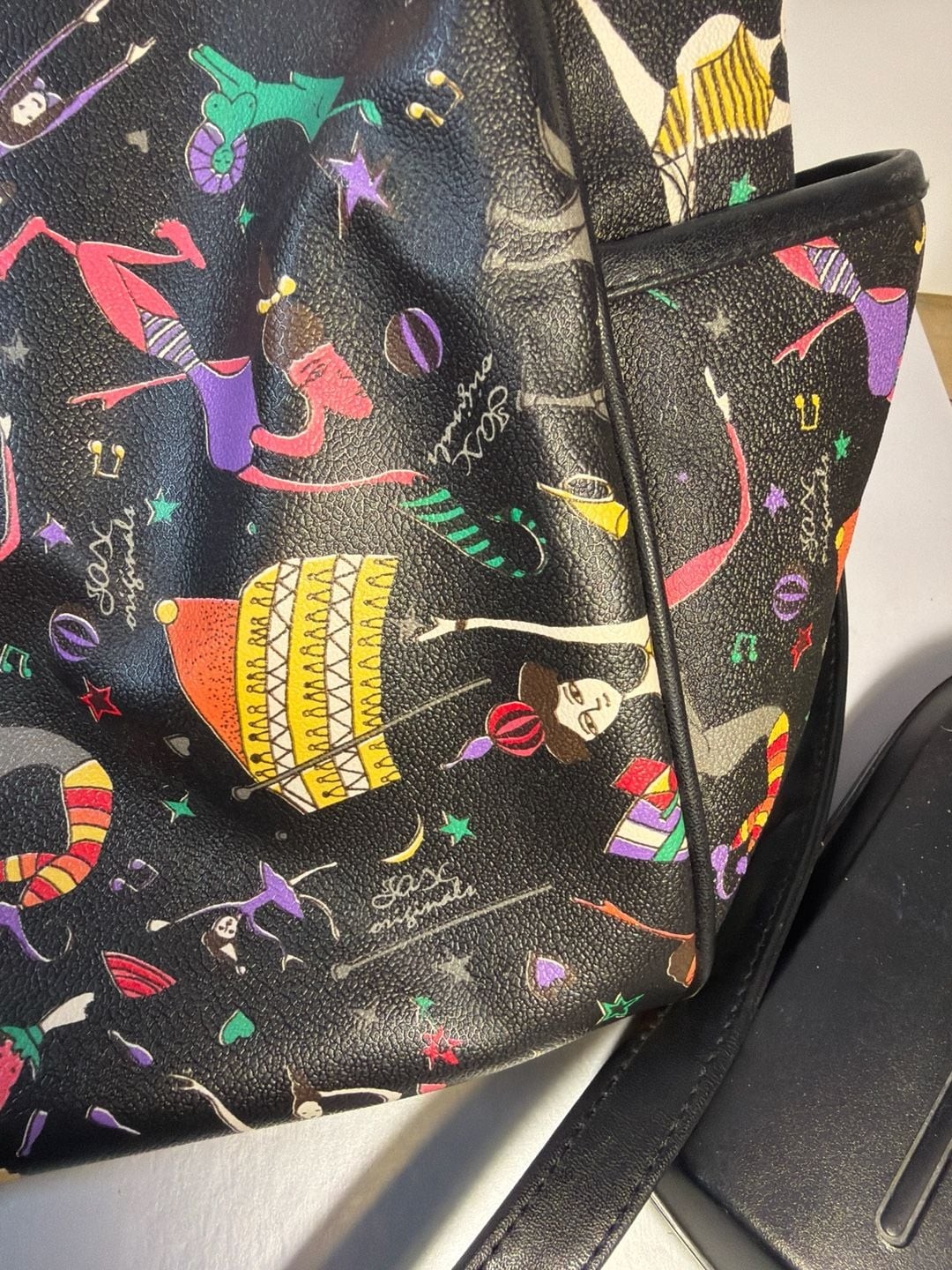 Vintage Jax Originals Circus Print Large Duffel Weekender Bag 18″