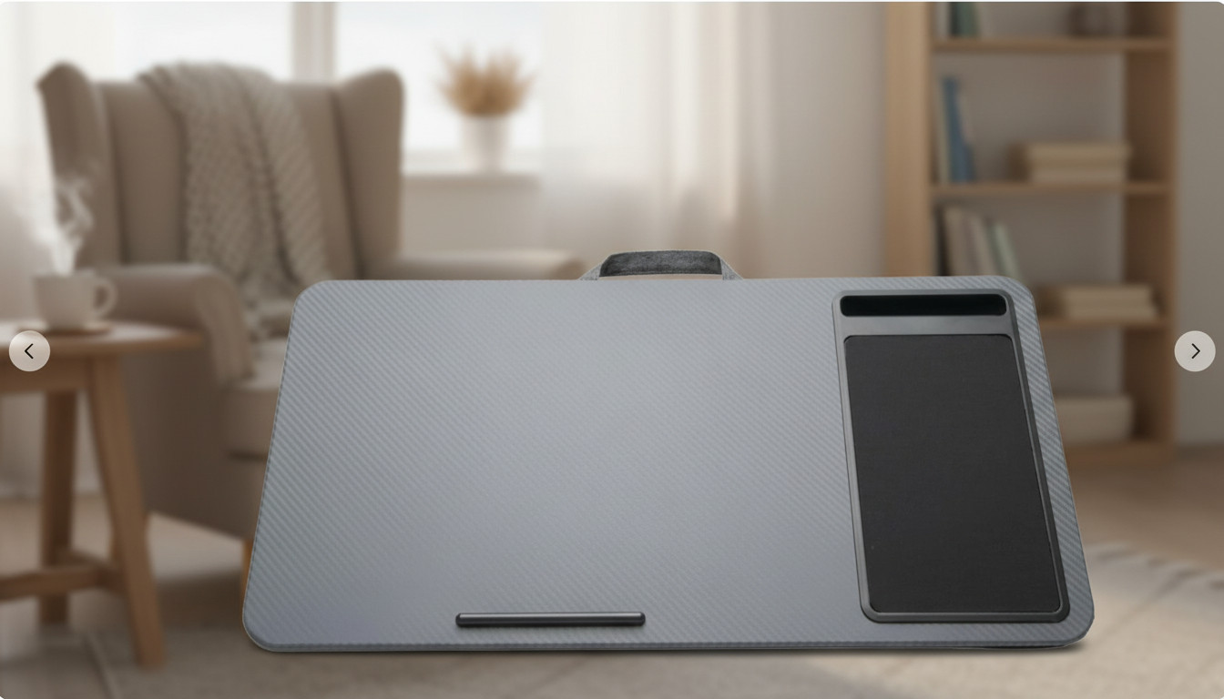 Portable Lap Desk Station Lightweight Travel & Home Laptop Support with Handle