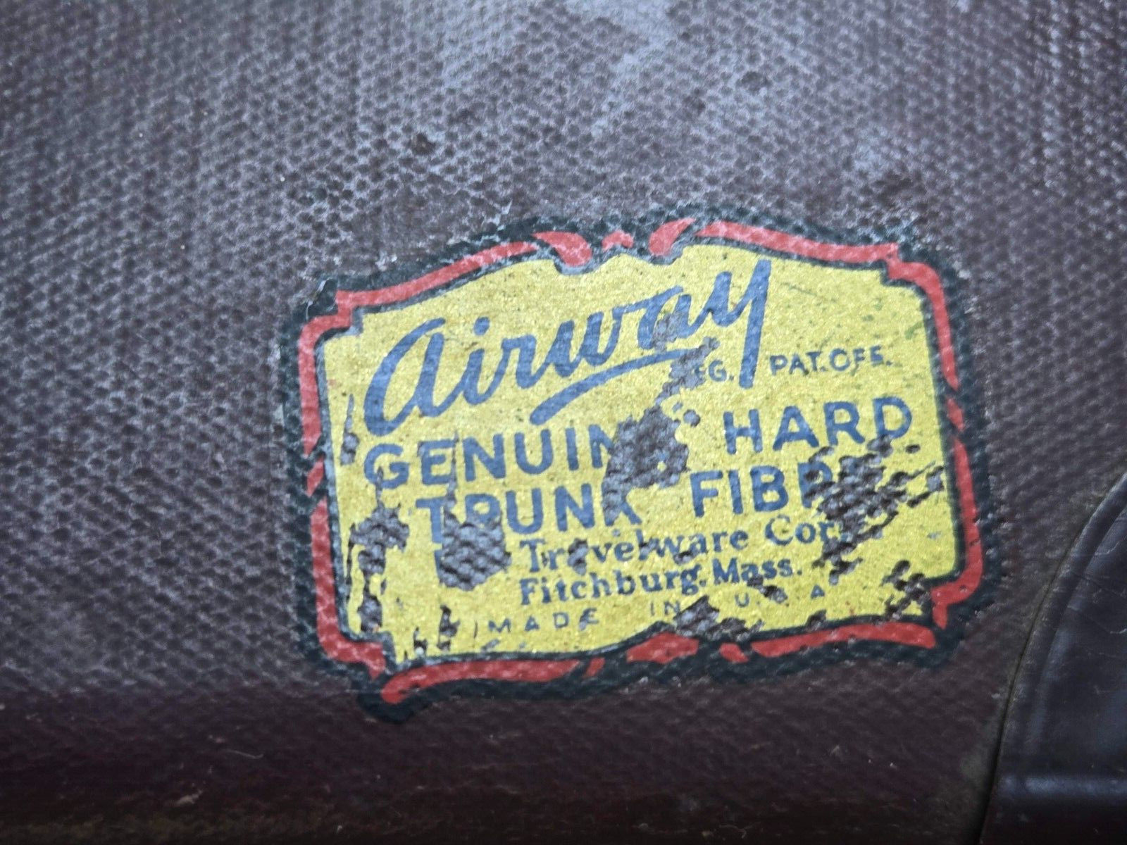 Genuine Airway Vintage Hard Vulcanized Trunk